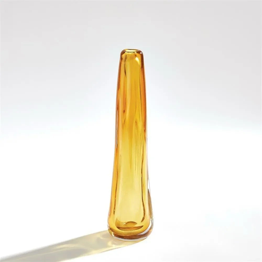 Studio A Handmade Glass Table Vase in Yellow